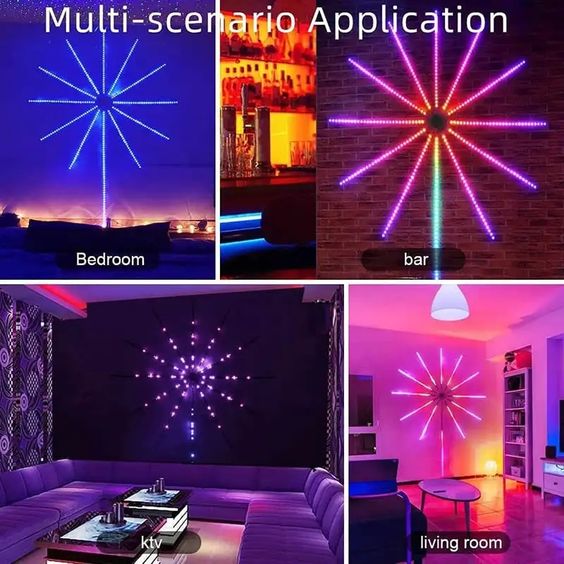 Music Mode Firework LED Lights